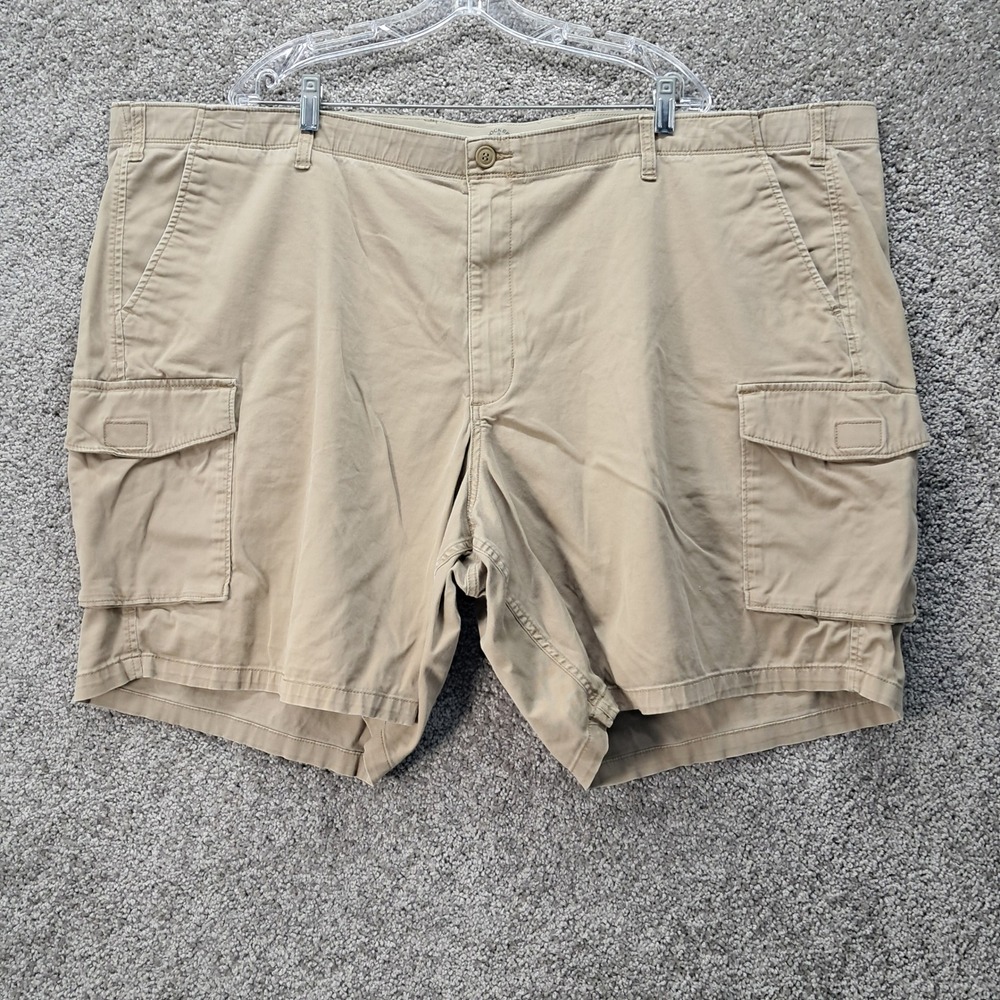 Dockers Mens Flex Comfort‎ Cargo Shorts Tan Khaki Size 52 Stretch Cotton Utility